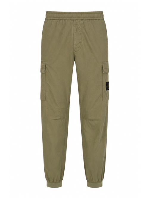 Pantalone cargo Paracadute 3100031 in cotone Military green STONE ISLAND | 3100031S0003V005G